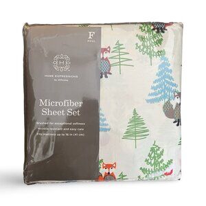 Home Expressions Microfiber Full Set Fox‎ Forest Sheets Pillowcase Child NEW